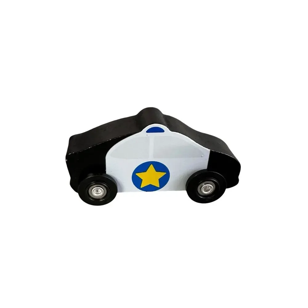 Melissa & Doug Emergency Vehicle Wooden Toy Car Set Fire Truck Police Pretend ￼